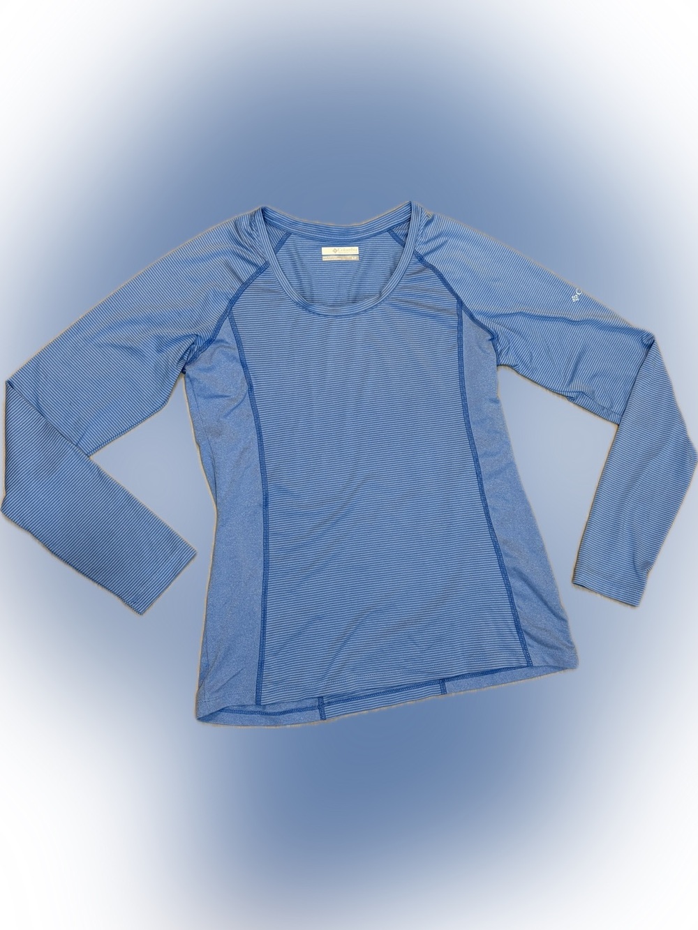 💙🩵 Columbia Women’s Blue Striped Performance Long Sleeve Top 🩵💙